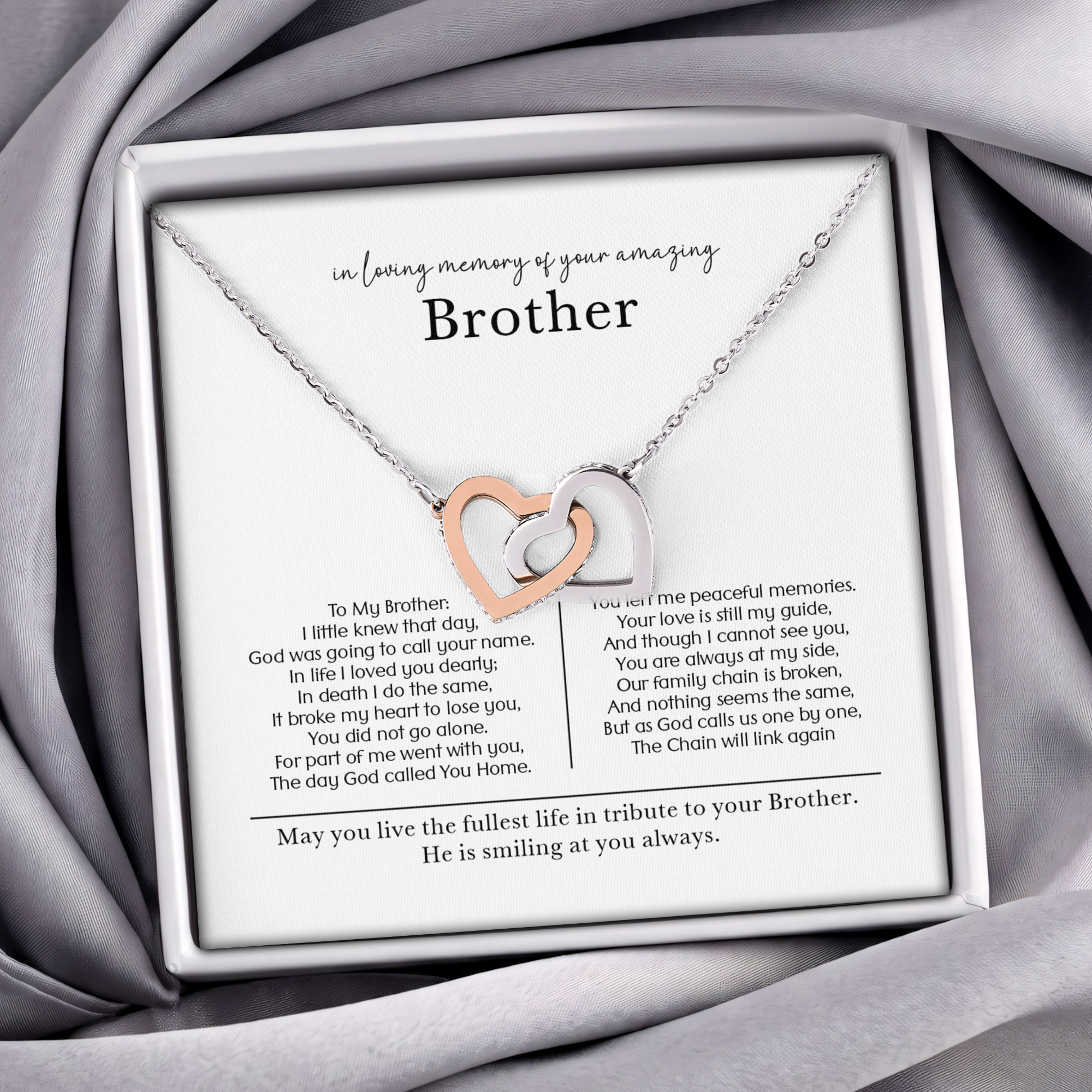 In Loving Memory Of Your Amazing Brother Jewelry