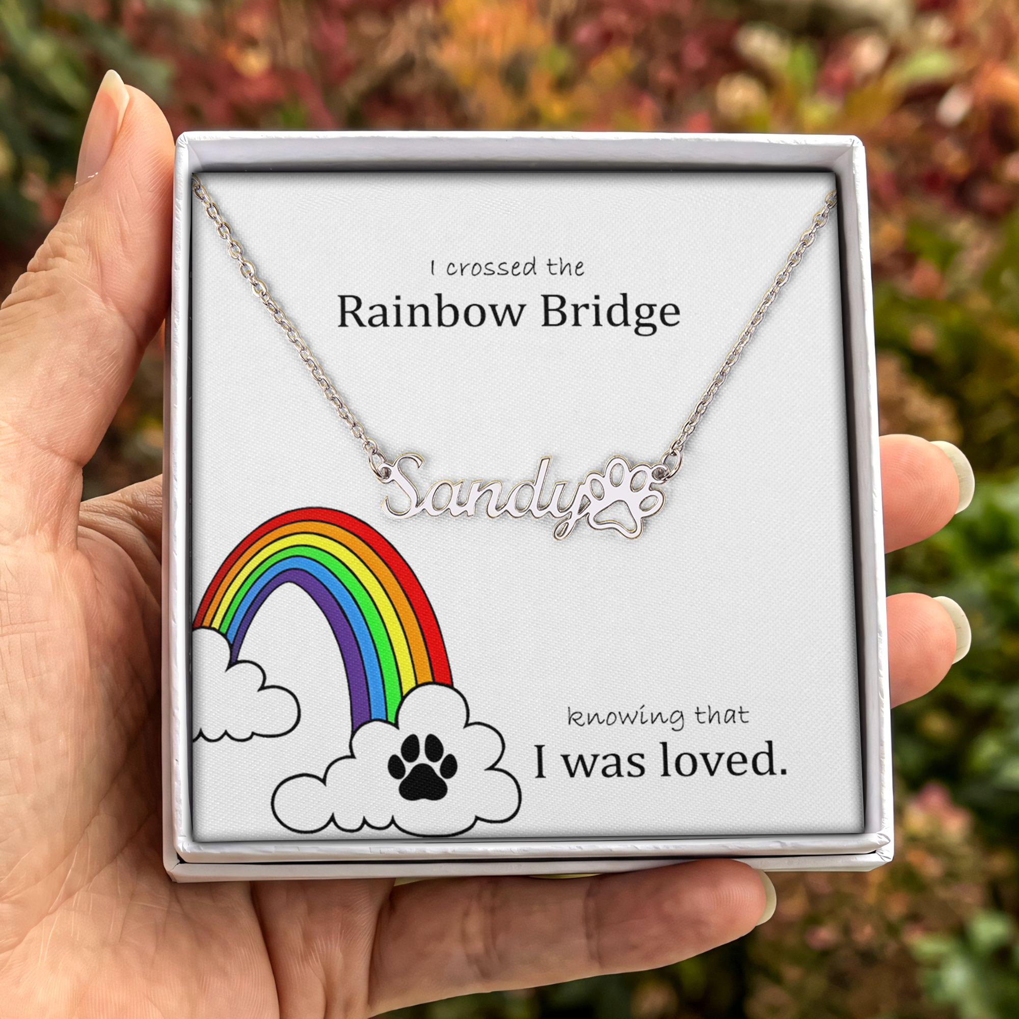 Rainbow Bridge Pet Memorial Jewelry