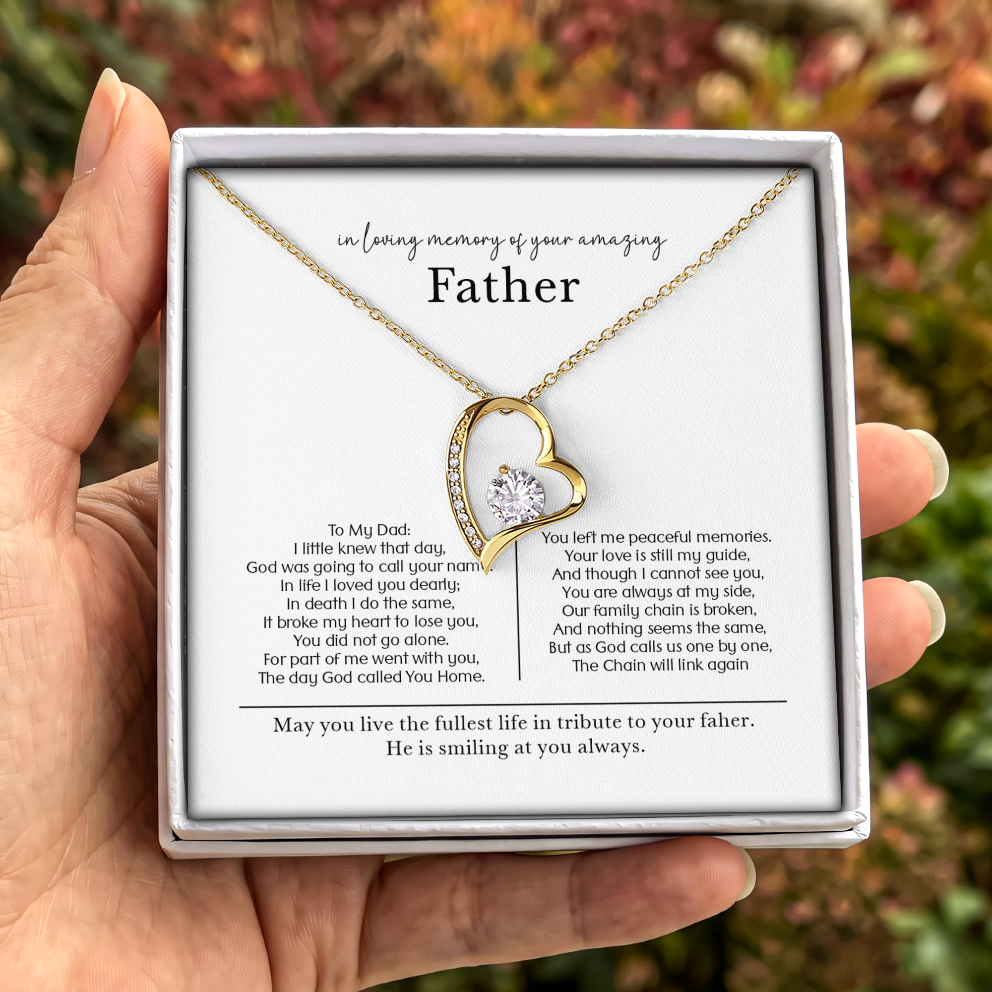In Loving Memory Of Your Amazing Father Jewelry