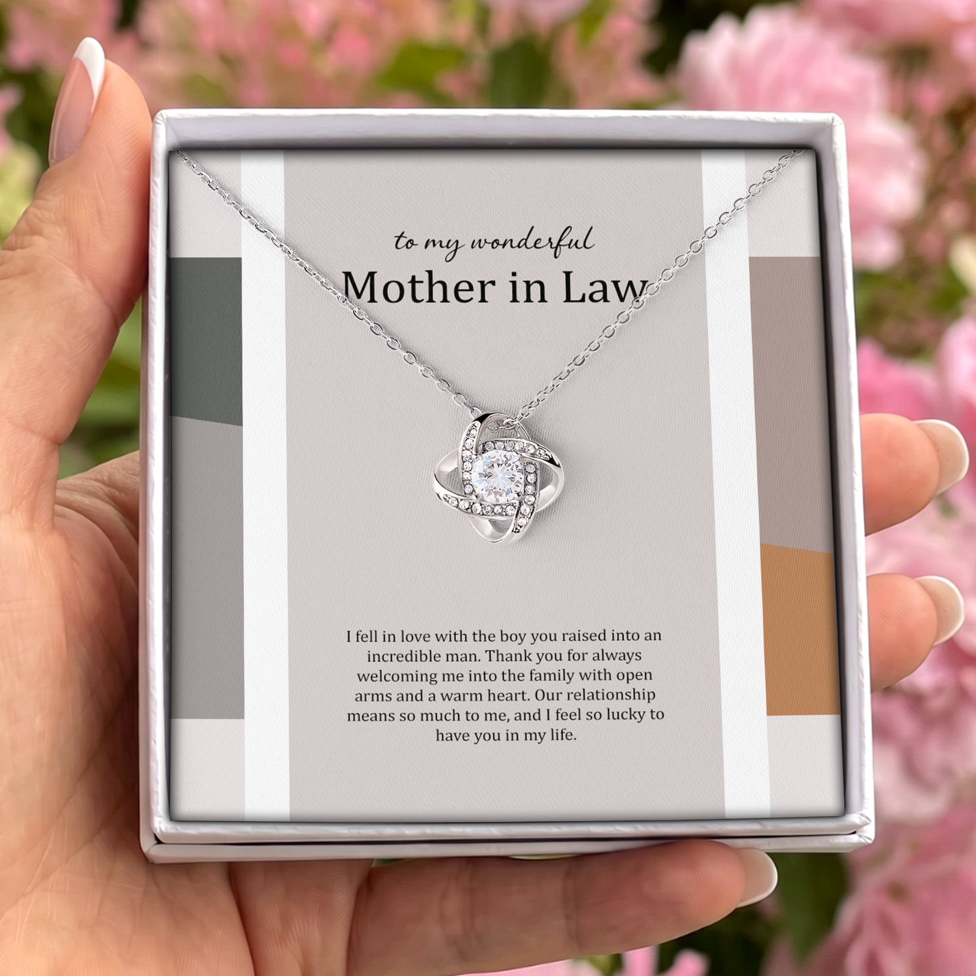 To My Wonderful Mother In Law Jewelry