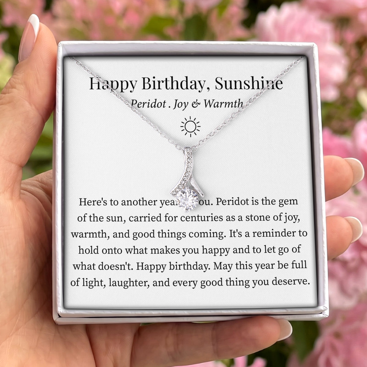 Joyería «Feliz cumpleaños, rayito de sol»