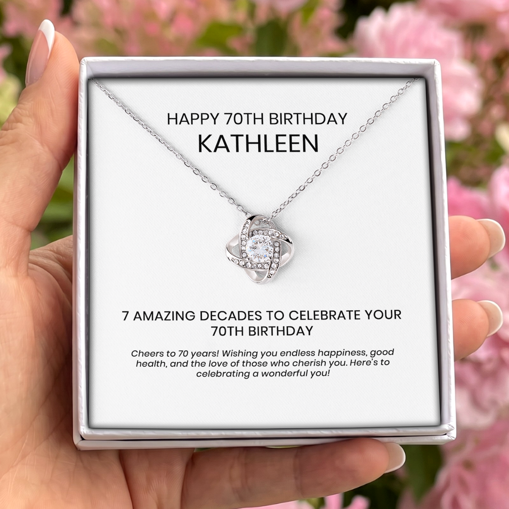 Personalized 70th Birthday Jewelry