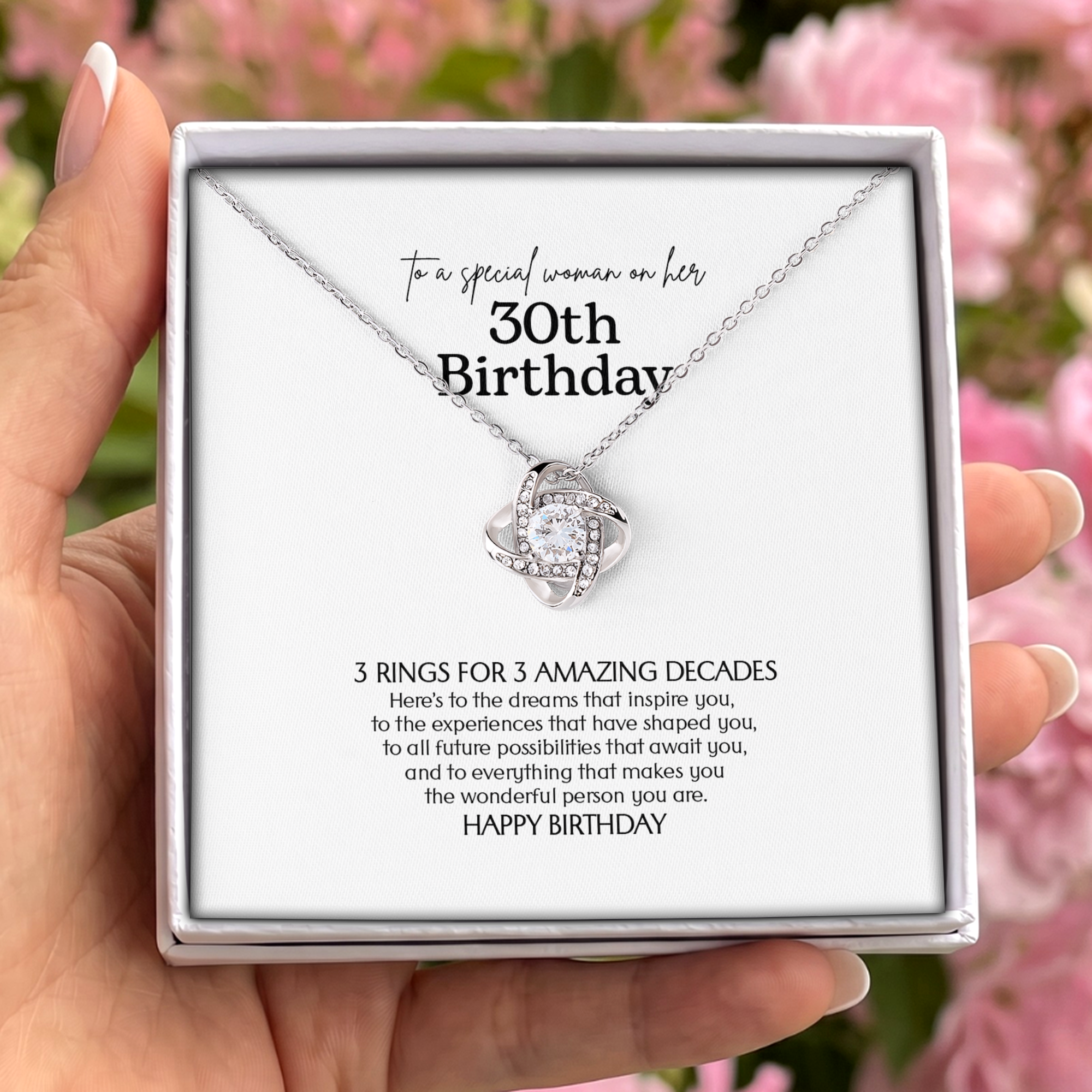 To A Special Woman On Her 30th Birthday Jewelry