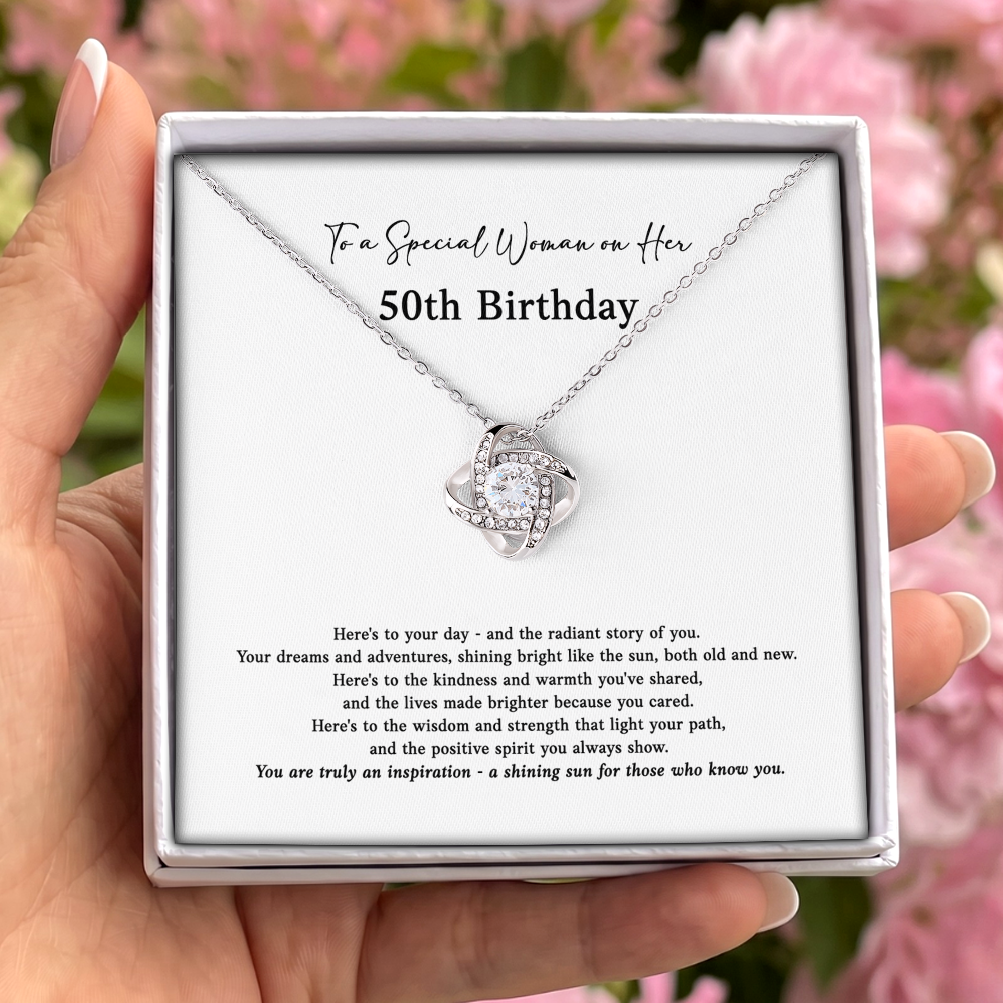 To A Special Woman On Her 50th Birthday Jewelry