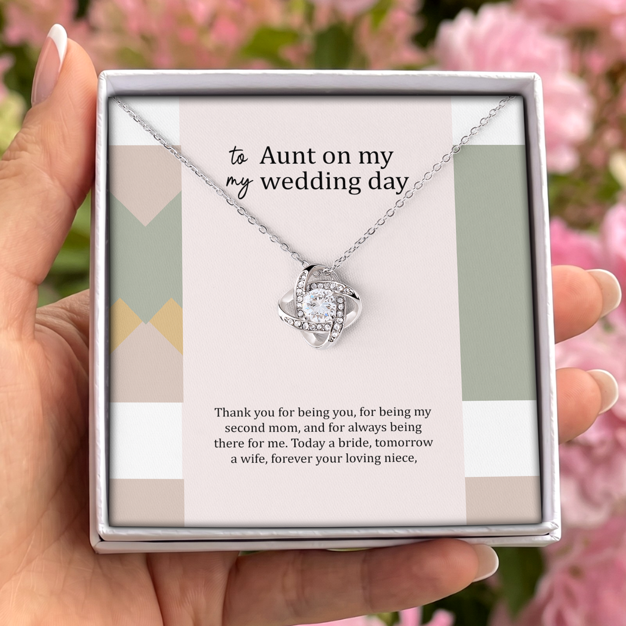 To My Aunt On My Wedding Day Jewelry
