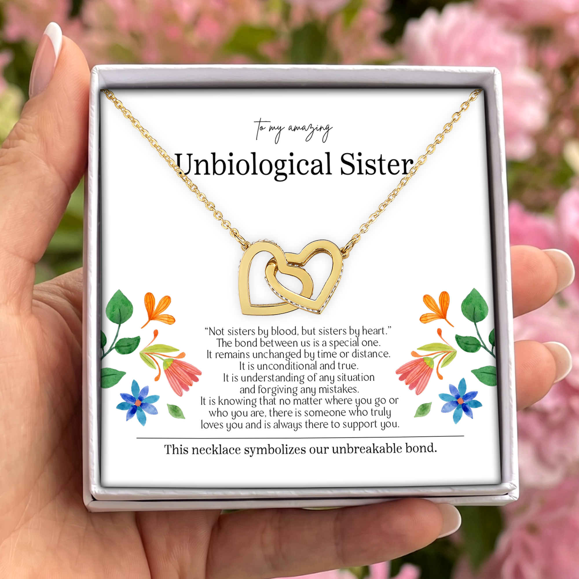 To My Amazing Unbiological Sister Necklace