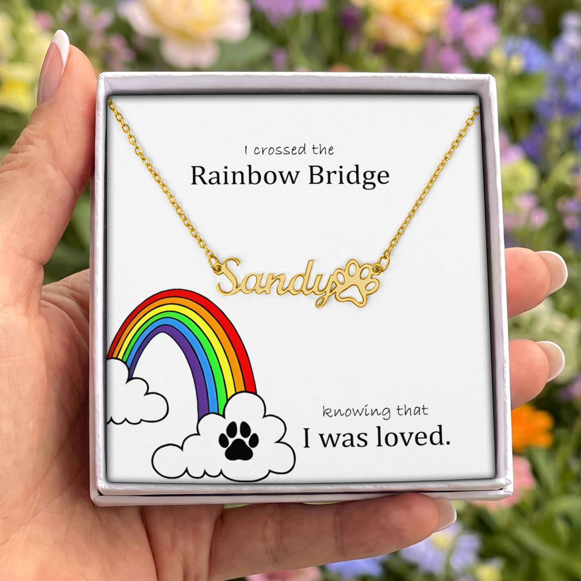 Rainbow Bridge Pet Memorial Jewelry