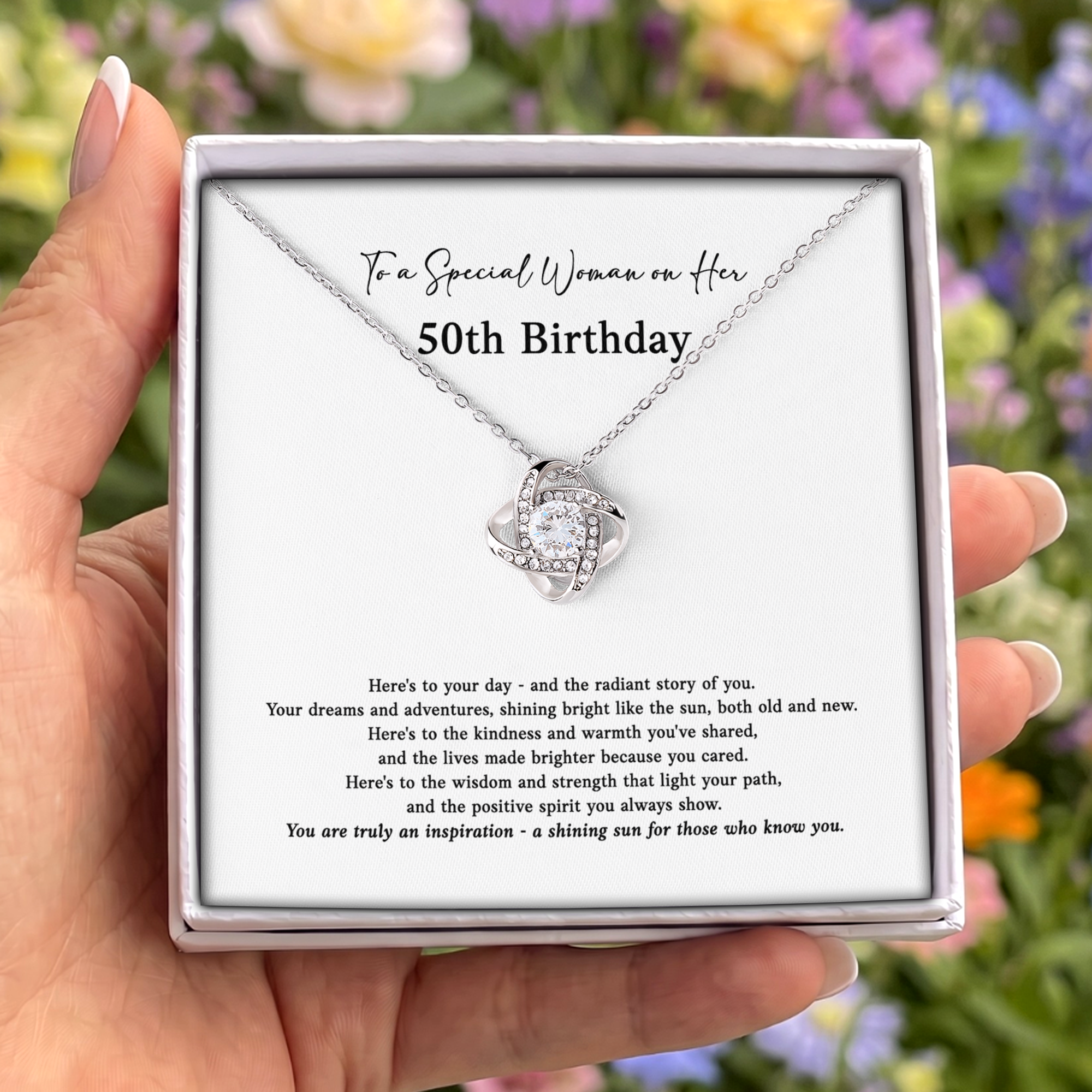 To A Special Woman On Her 50th Birthday Jewelry