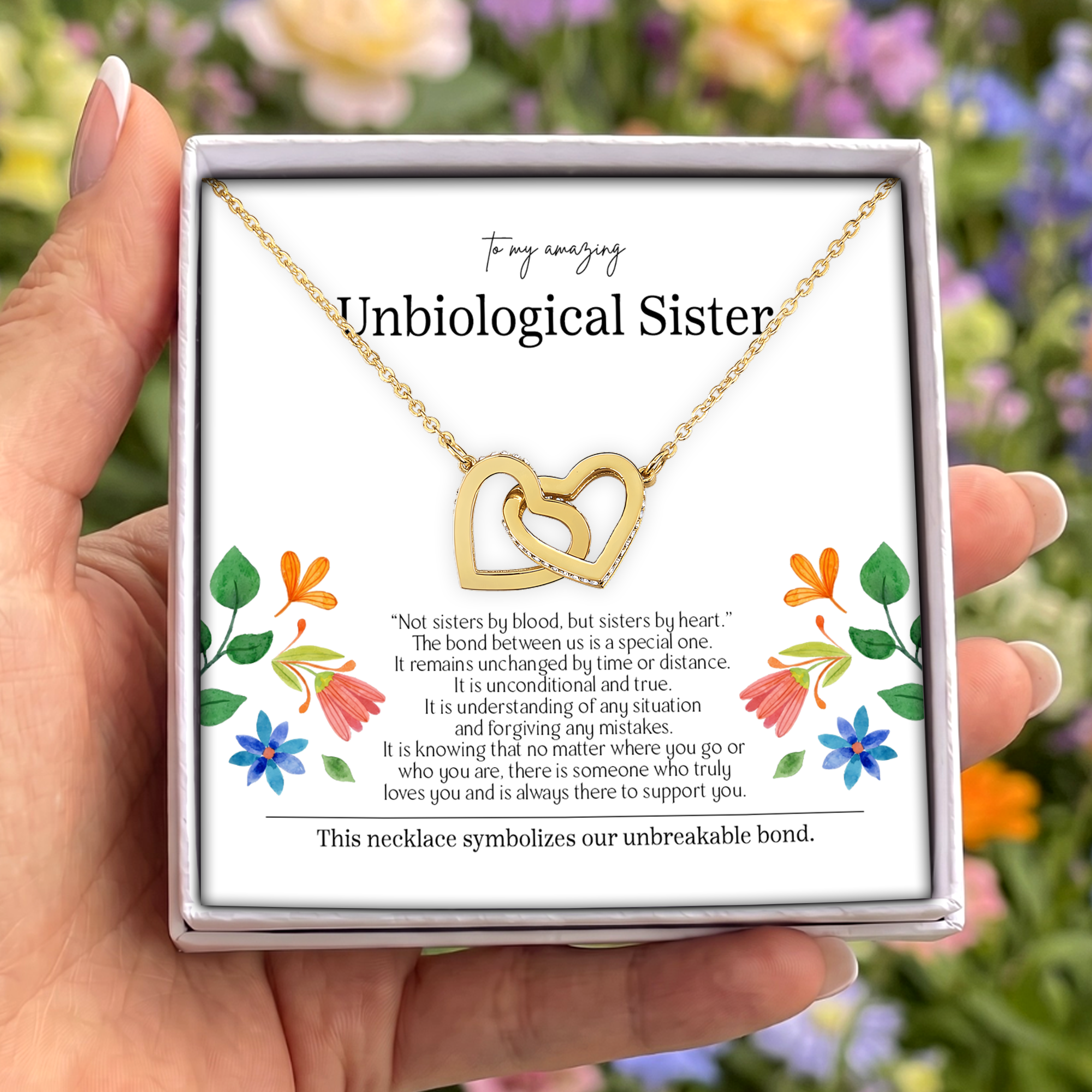 To My Amazing Unbiological Sister Necklace