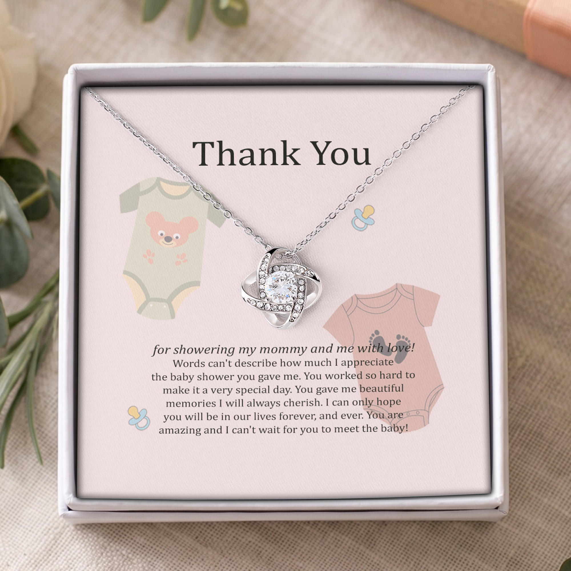 Thank You Baby Shower Jewelry