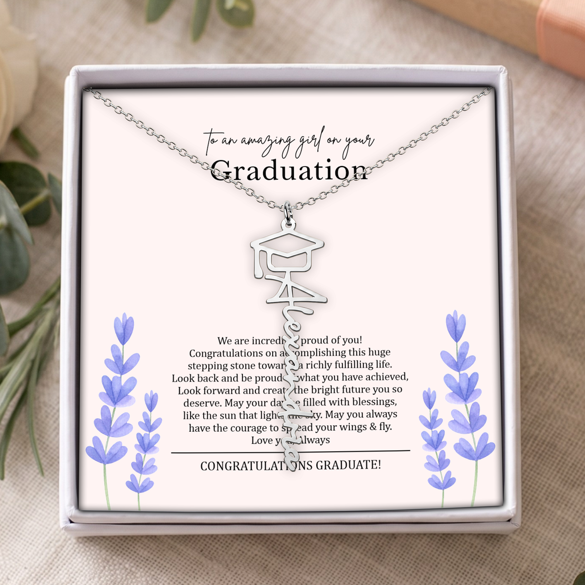 Personalized To An Amazing Girl On Your Graduation Jewelry