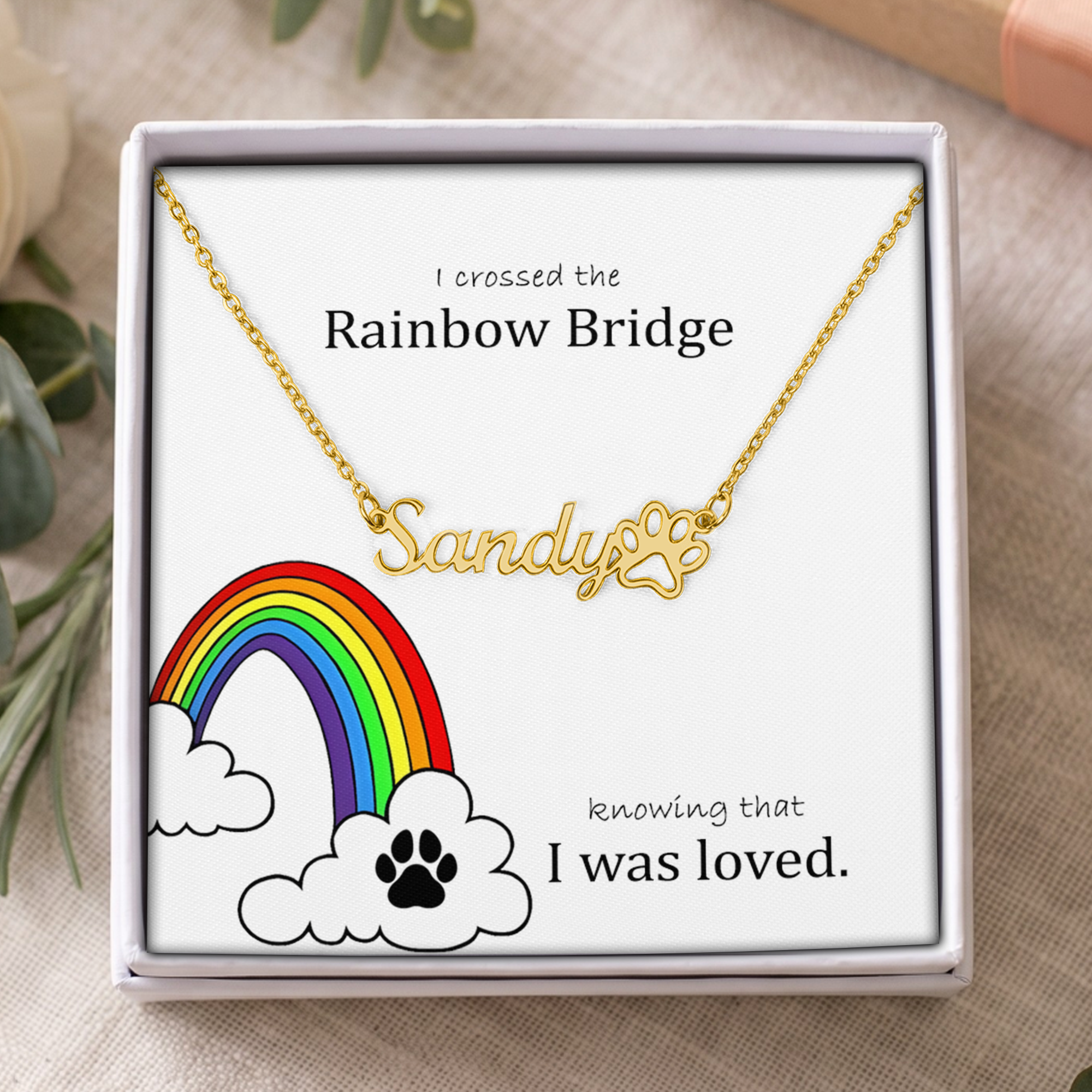 Rainbow Bridge Pet Memorial Jewelry