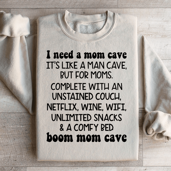 Mom Cave Sweatshirt Peachy Sunday T-Shirt