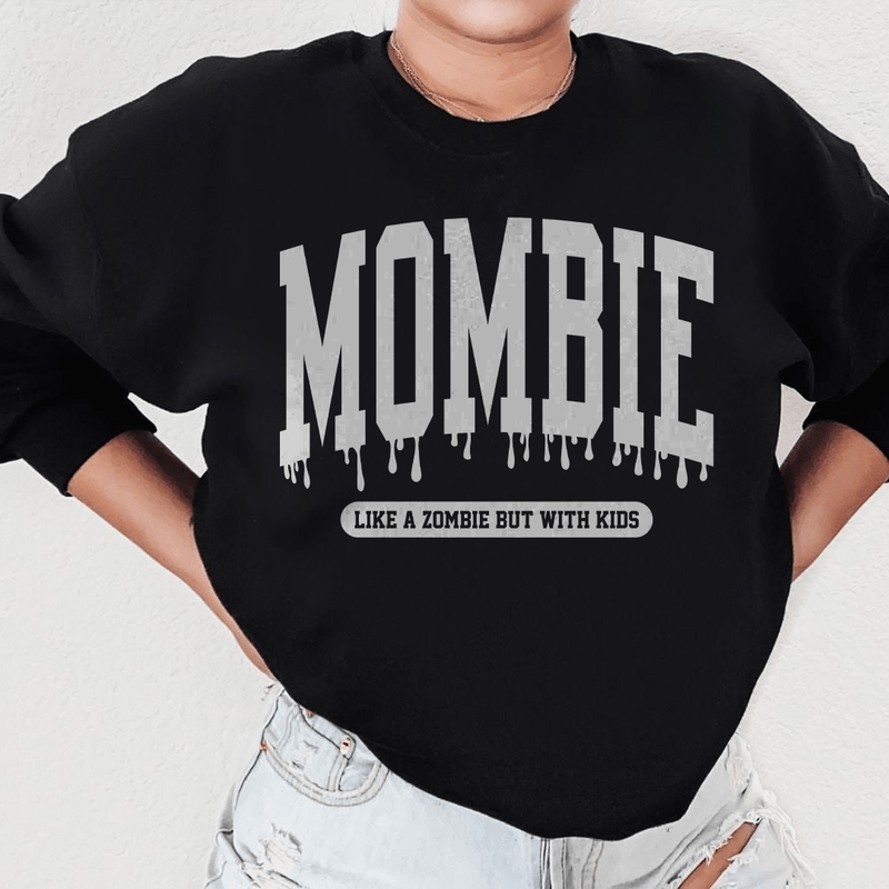 Mombie Like A Zombie But With Kids Sweatshirt Black / S Peachy Sunday T-Shirt