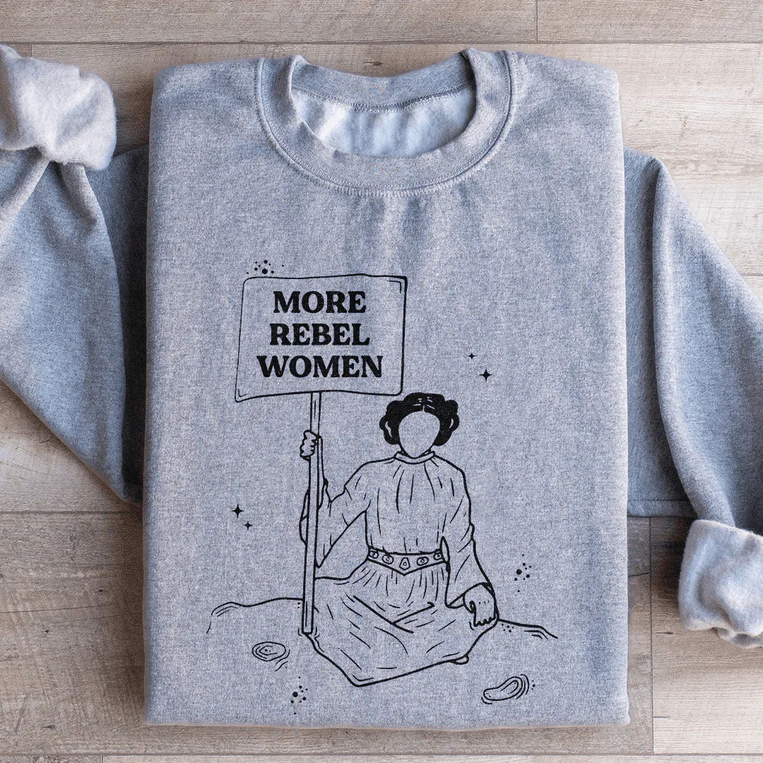 More Rebel Women Sweatshirt Sport Grey / S Peachy Sunday T-Shirt