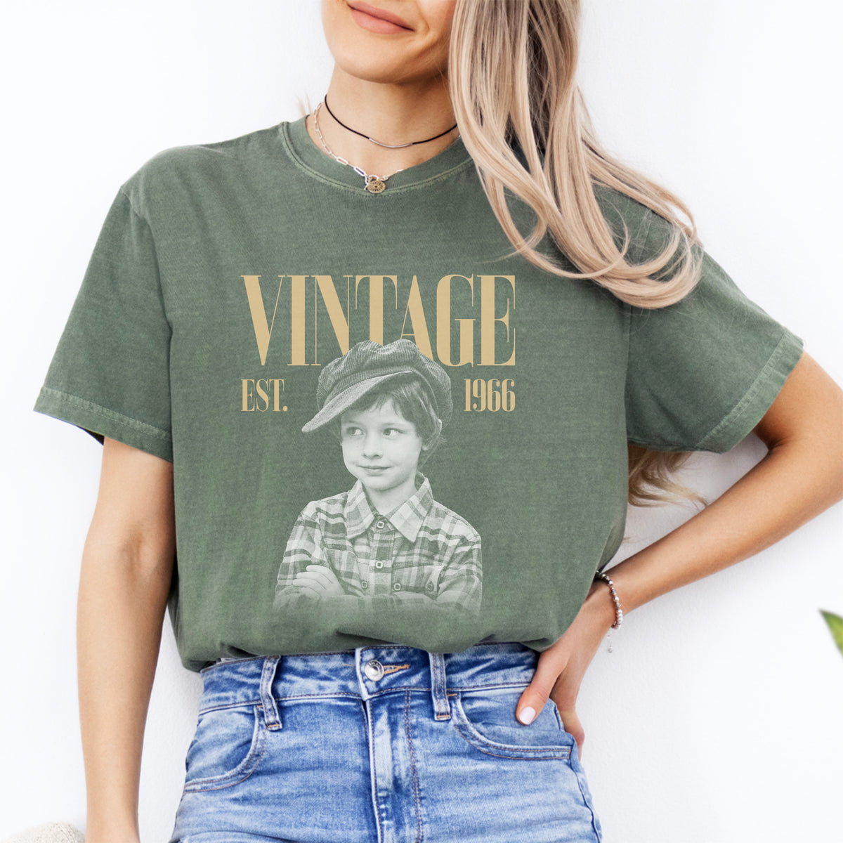 Personalisierbares Vintage-Fotoshirt von 1966