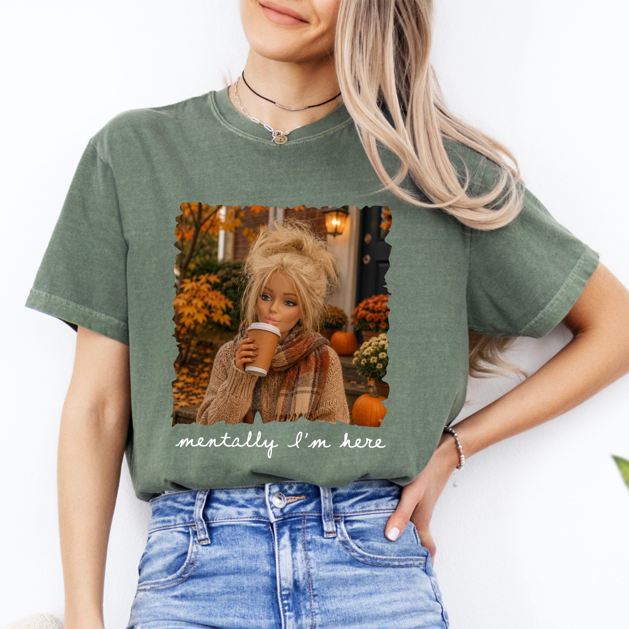 T-shirt « Mentalement, je suis ici »