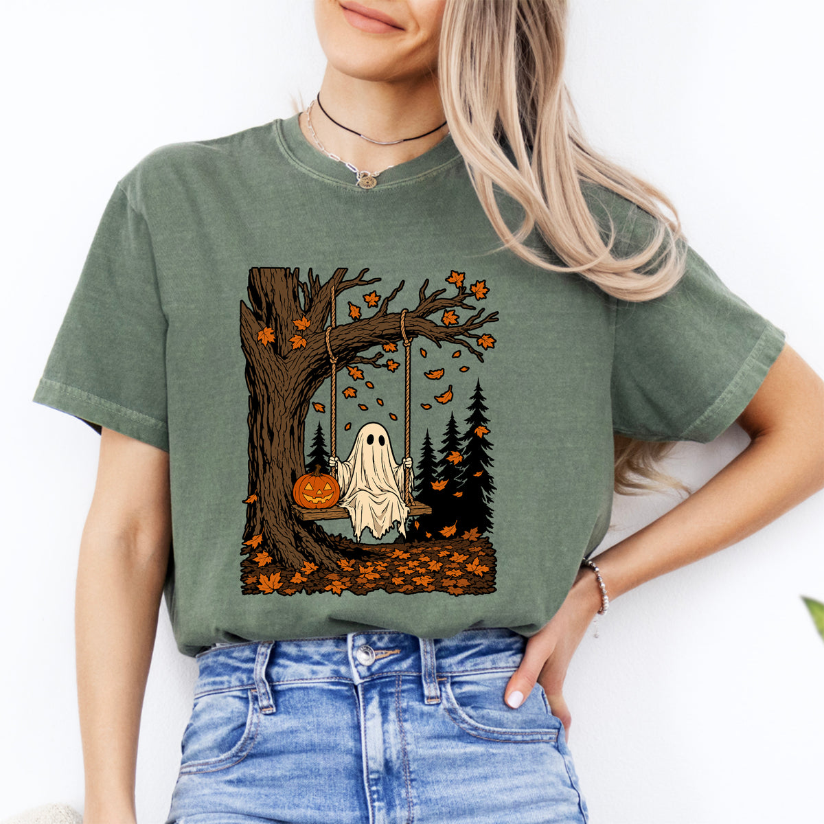 Camiseta vintage de Halloween con fantasma de los 90s