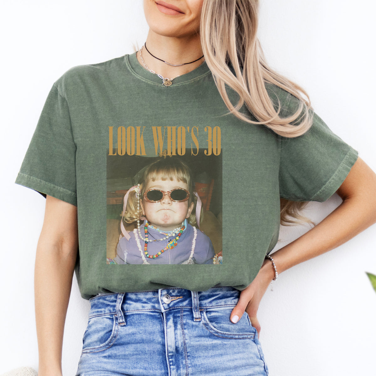 Custom Photo Vintage Birthday Tee