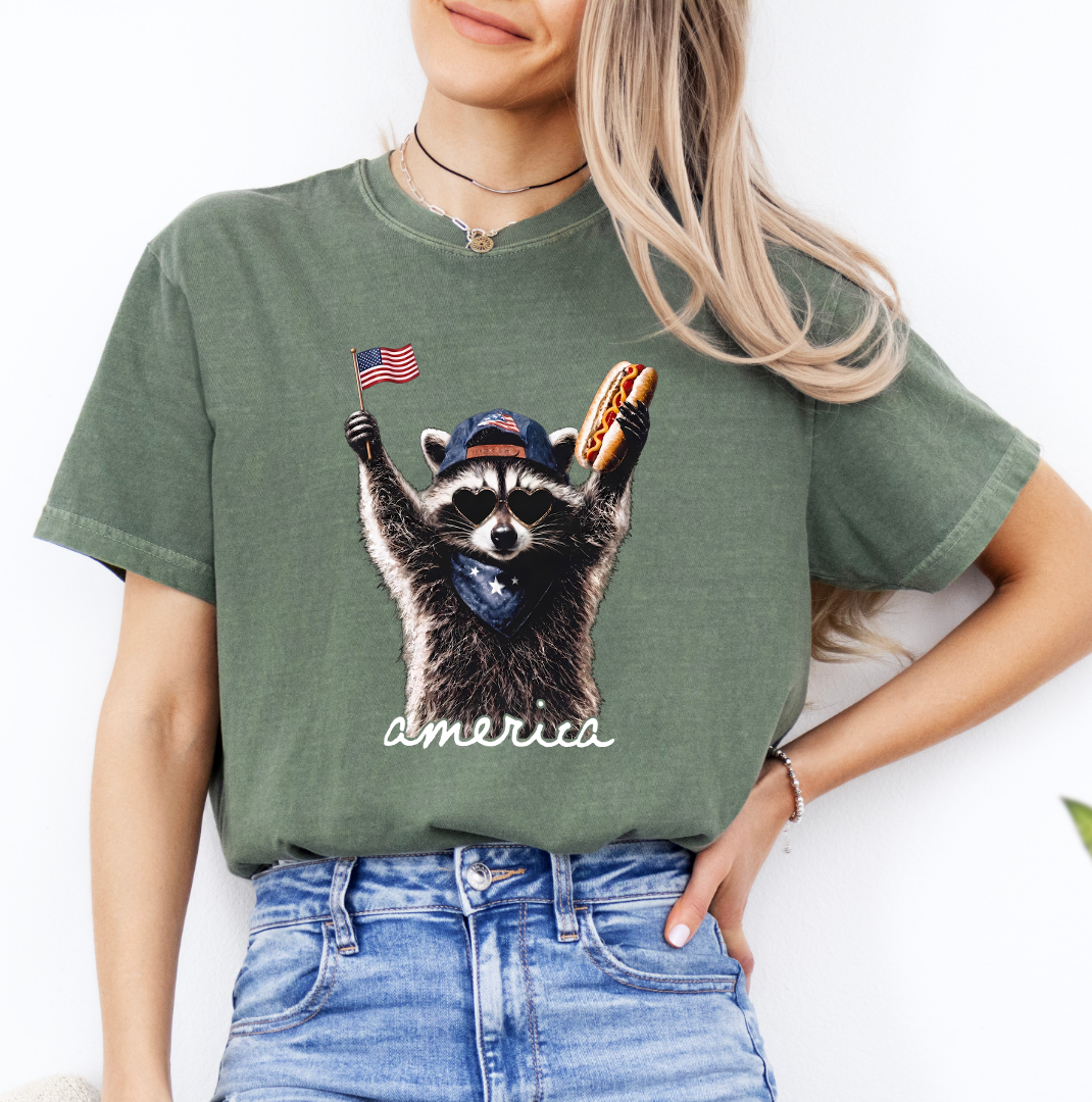 Patriotic Raccoon Tee