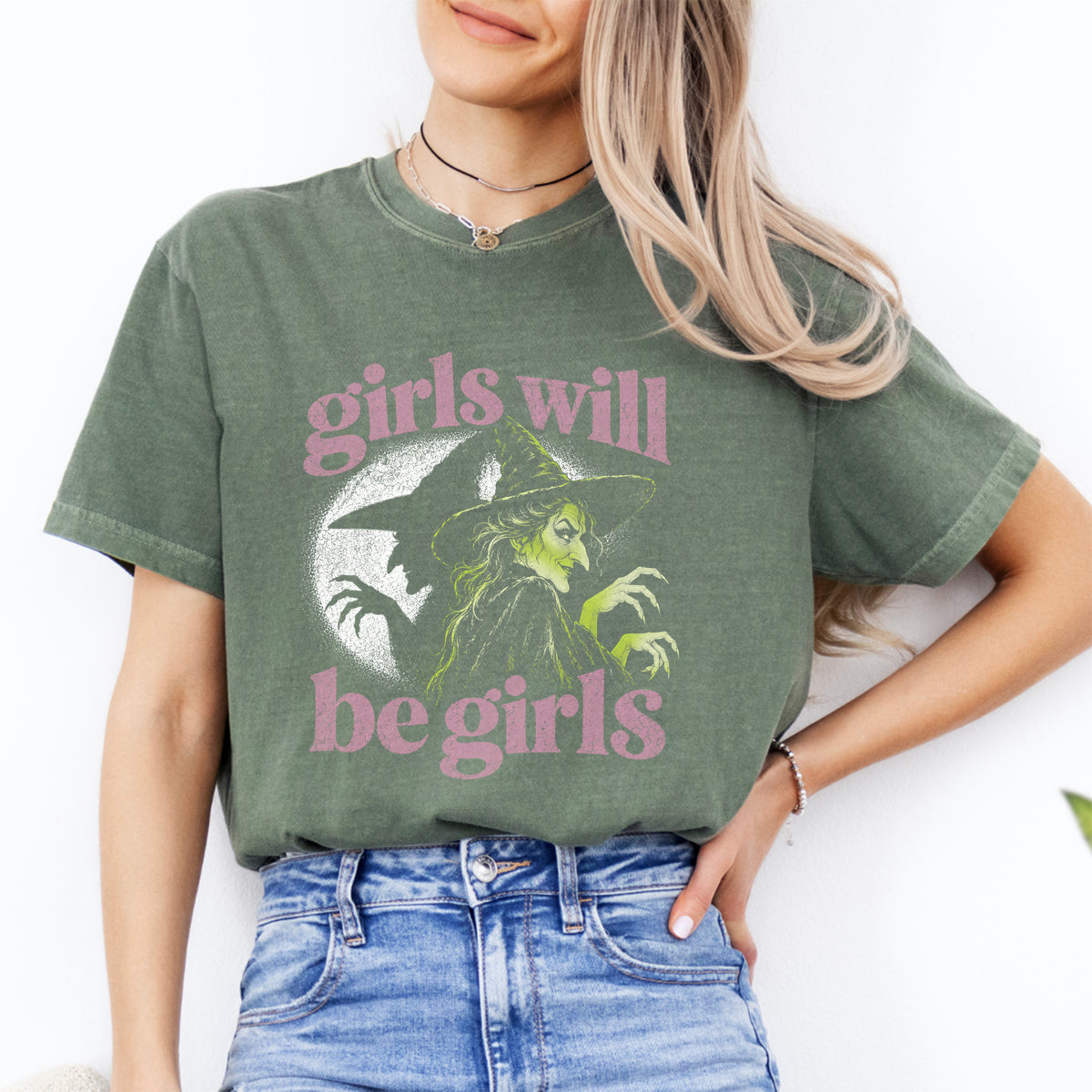 T-shirt féministe et sorcière « Girls Will Be Girls »