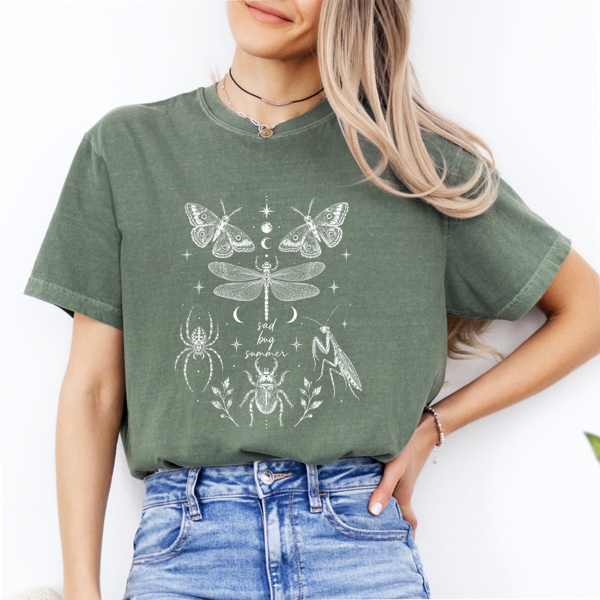Retro-T-Shirt „Trauriger Käfer“ für den Sommer