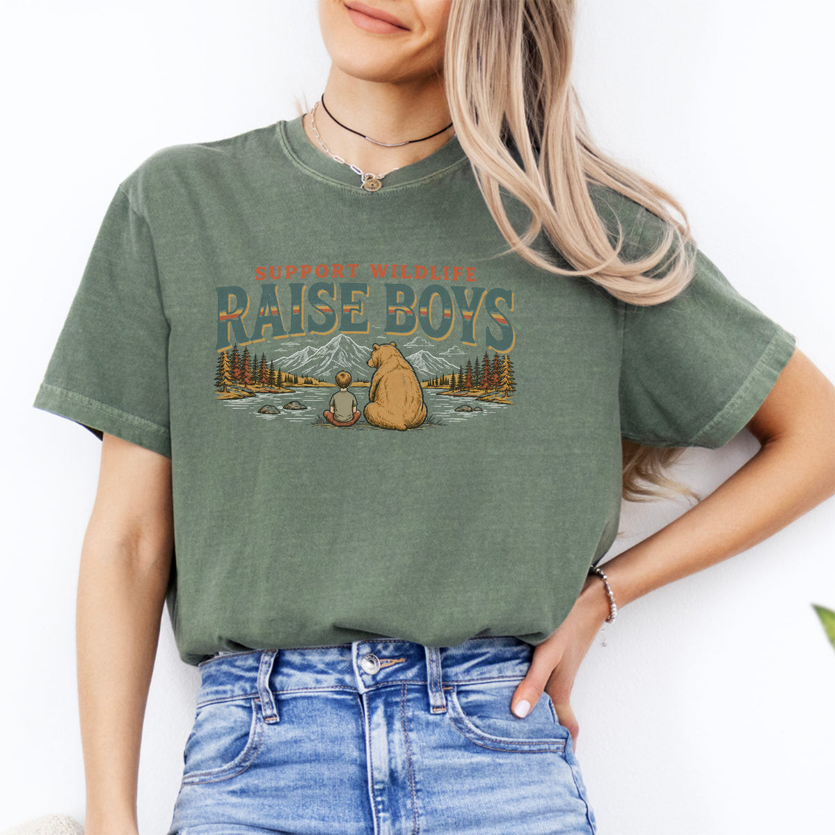 T-shirt pour garçons « Soutenez la faune sauvage »