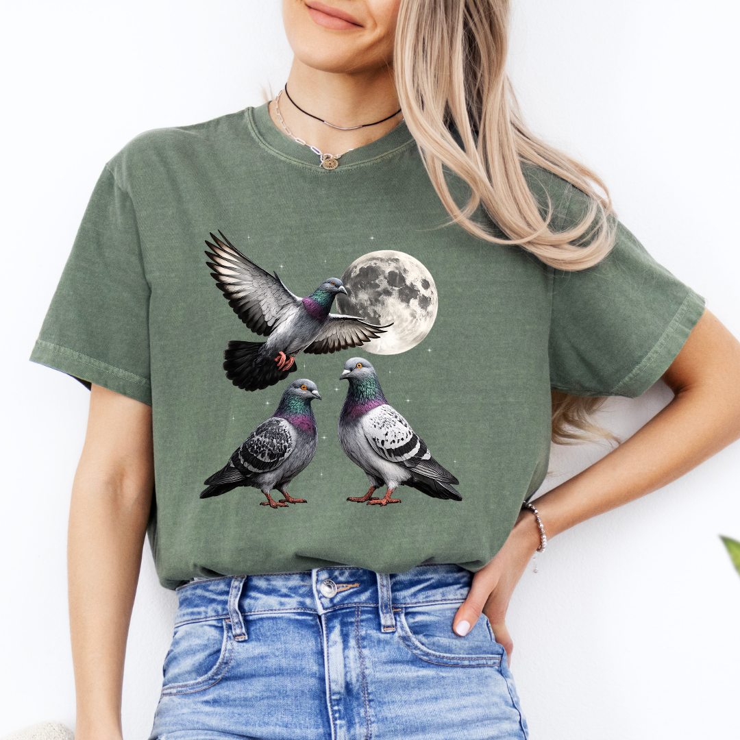 Three Pigeon Retro Graphic Tee