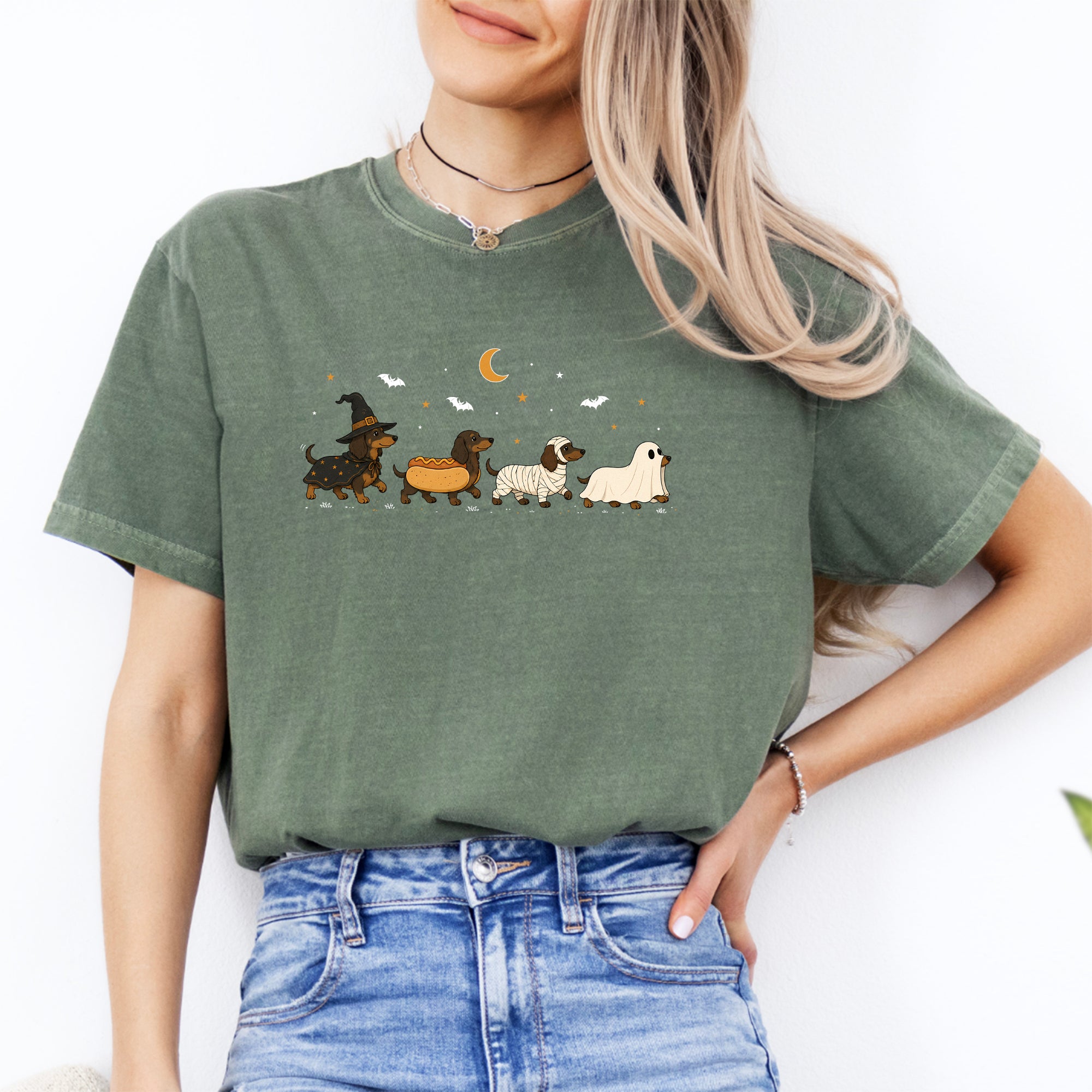 Camiseta de disfraces de Halloween para perros salchicha