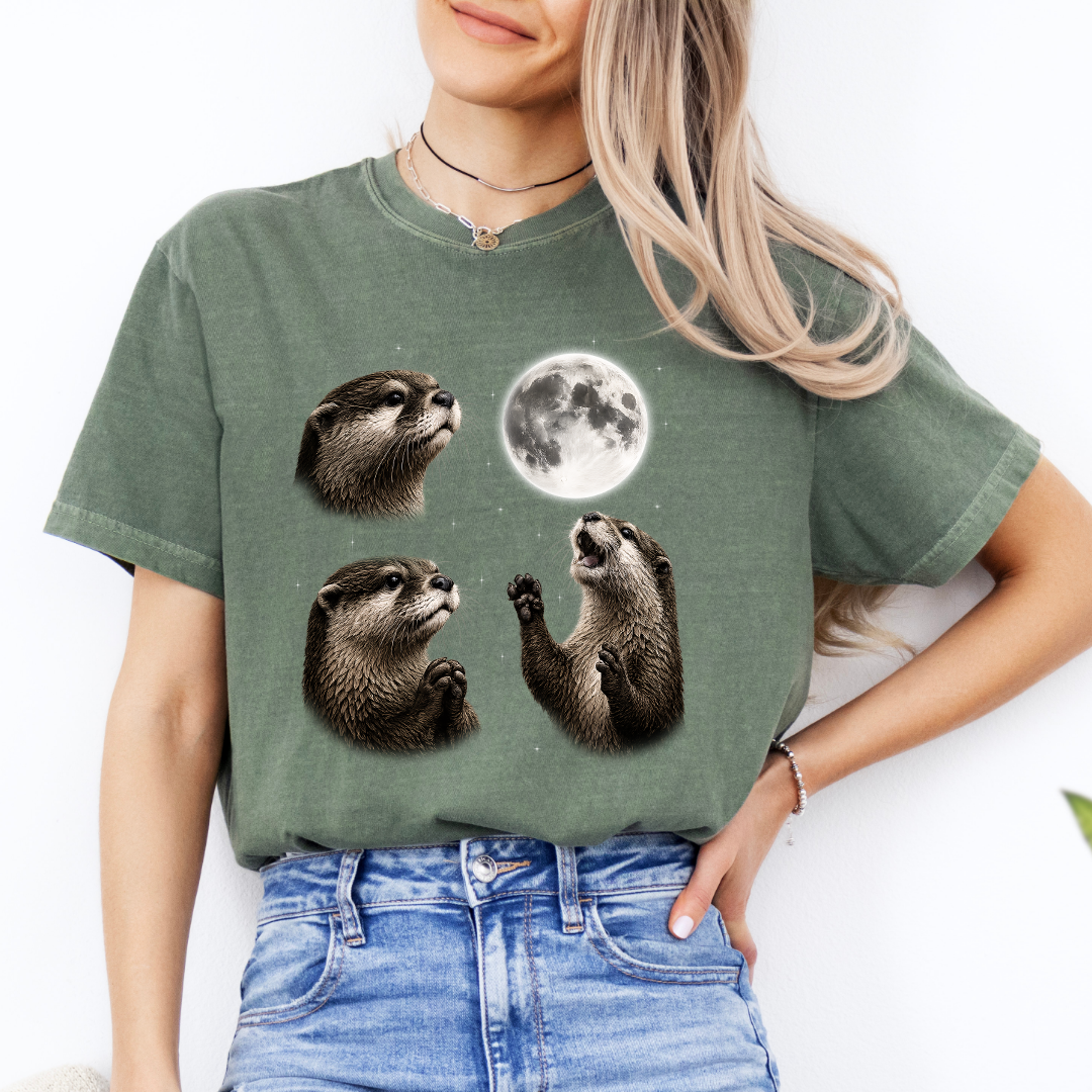 Three Otters Moon Tee