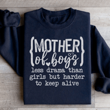 Mother Of Boys Less Drama Than Girls But Harder To Keep Alive Sweatshirt Black / S Peachy Sunday T-Shirt