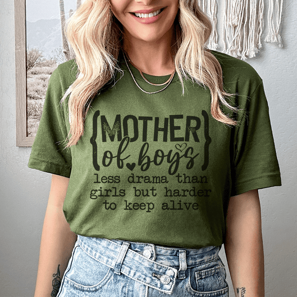 Mother Of Boys Tee Olive / S Peachy Sunday T-Shirt