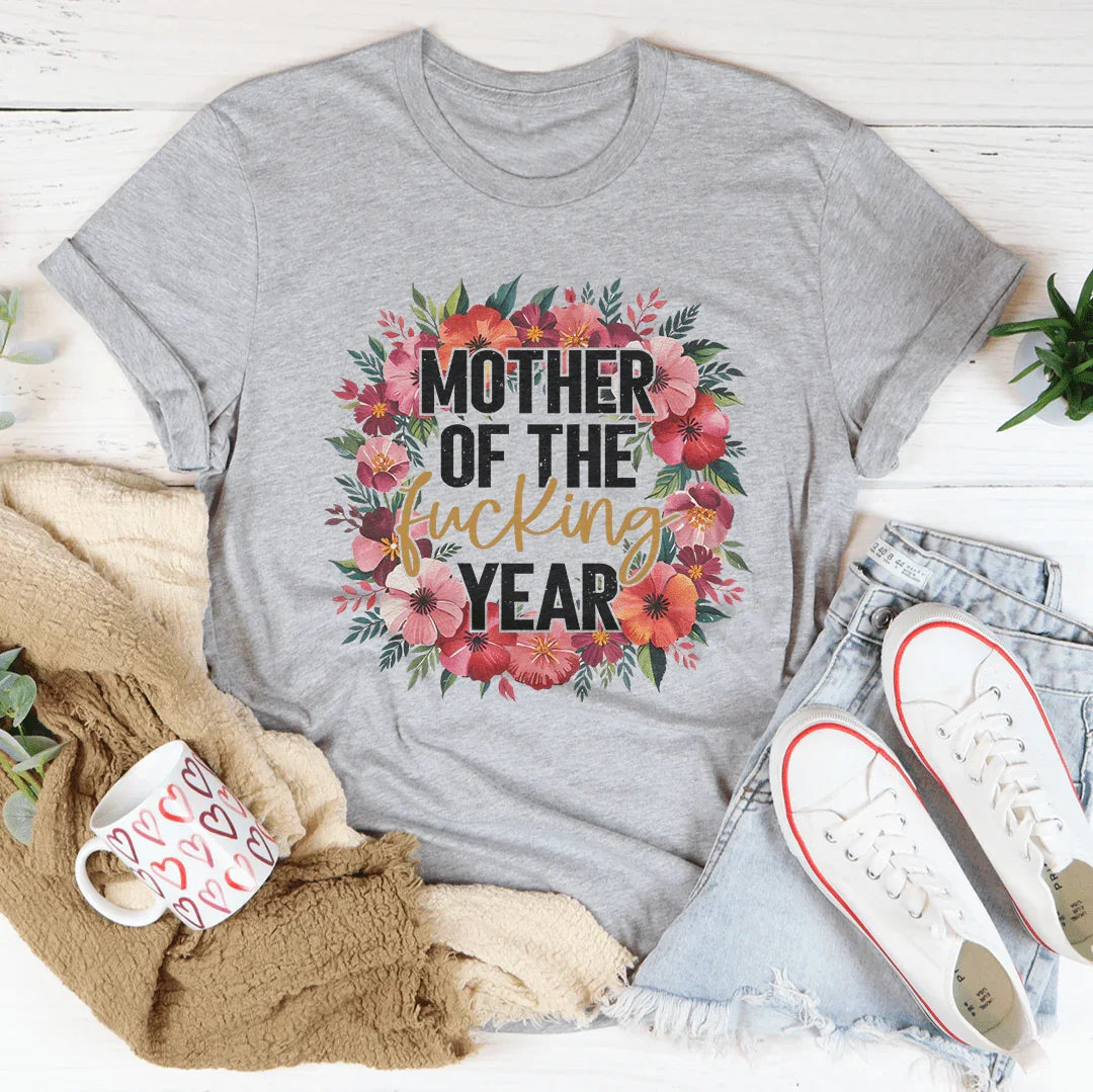 Mother Of The F-cking Year Tee Athletic Heather / S Peachy Sunday T-Shirt