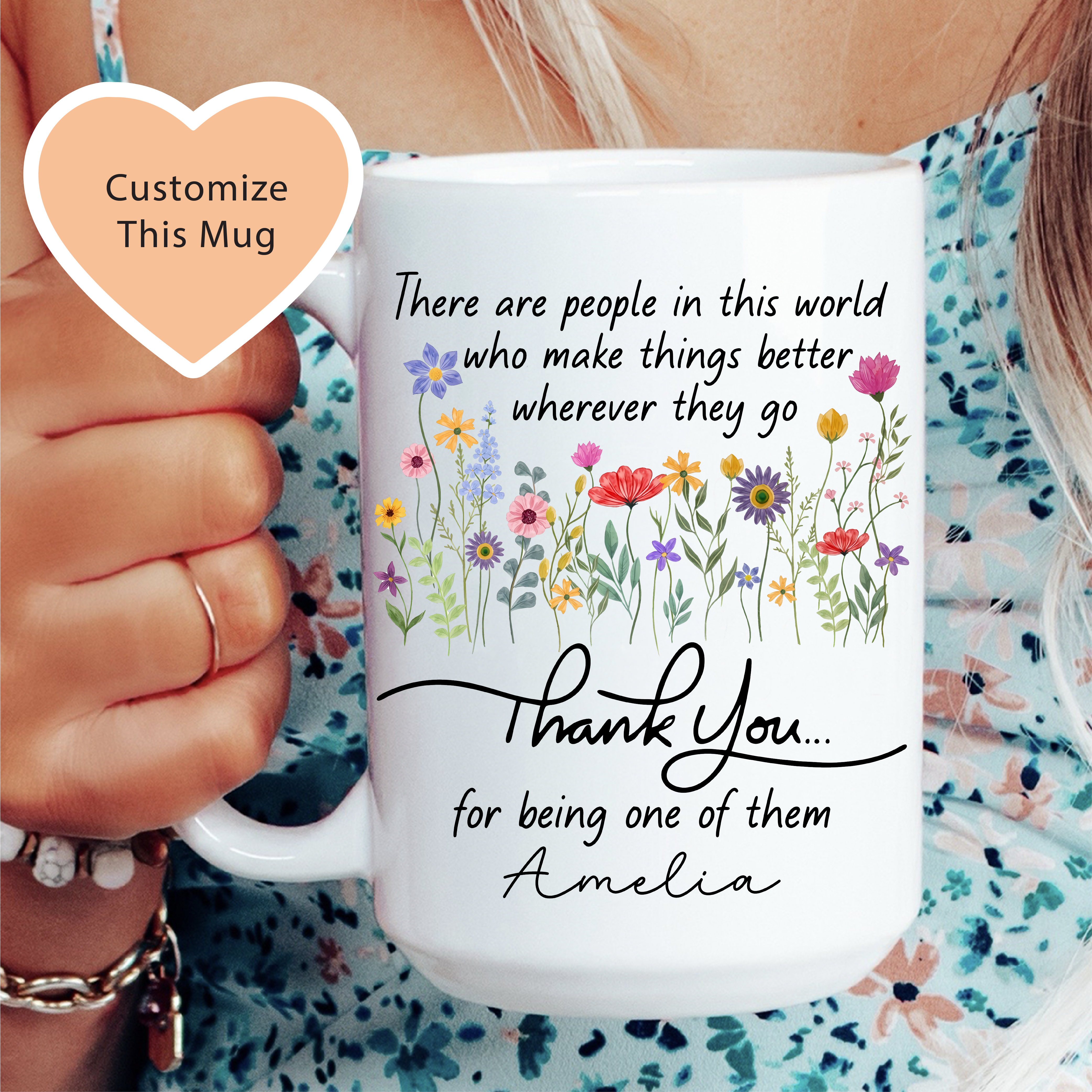 Personalized Thank You Coffee mug
