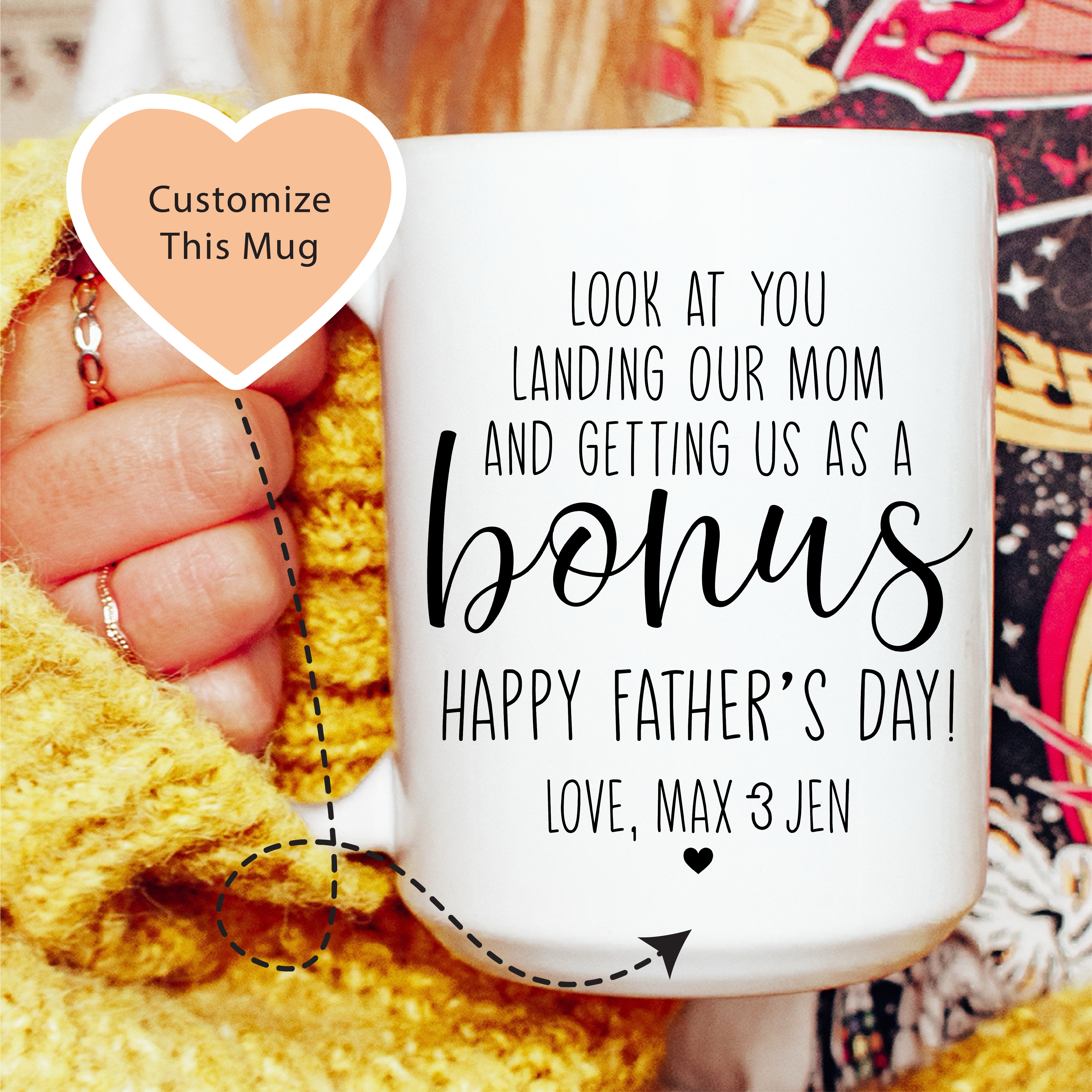 Personalized Look At You Landing Our Mom Mug