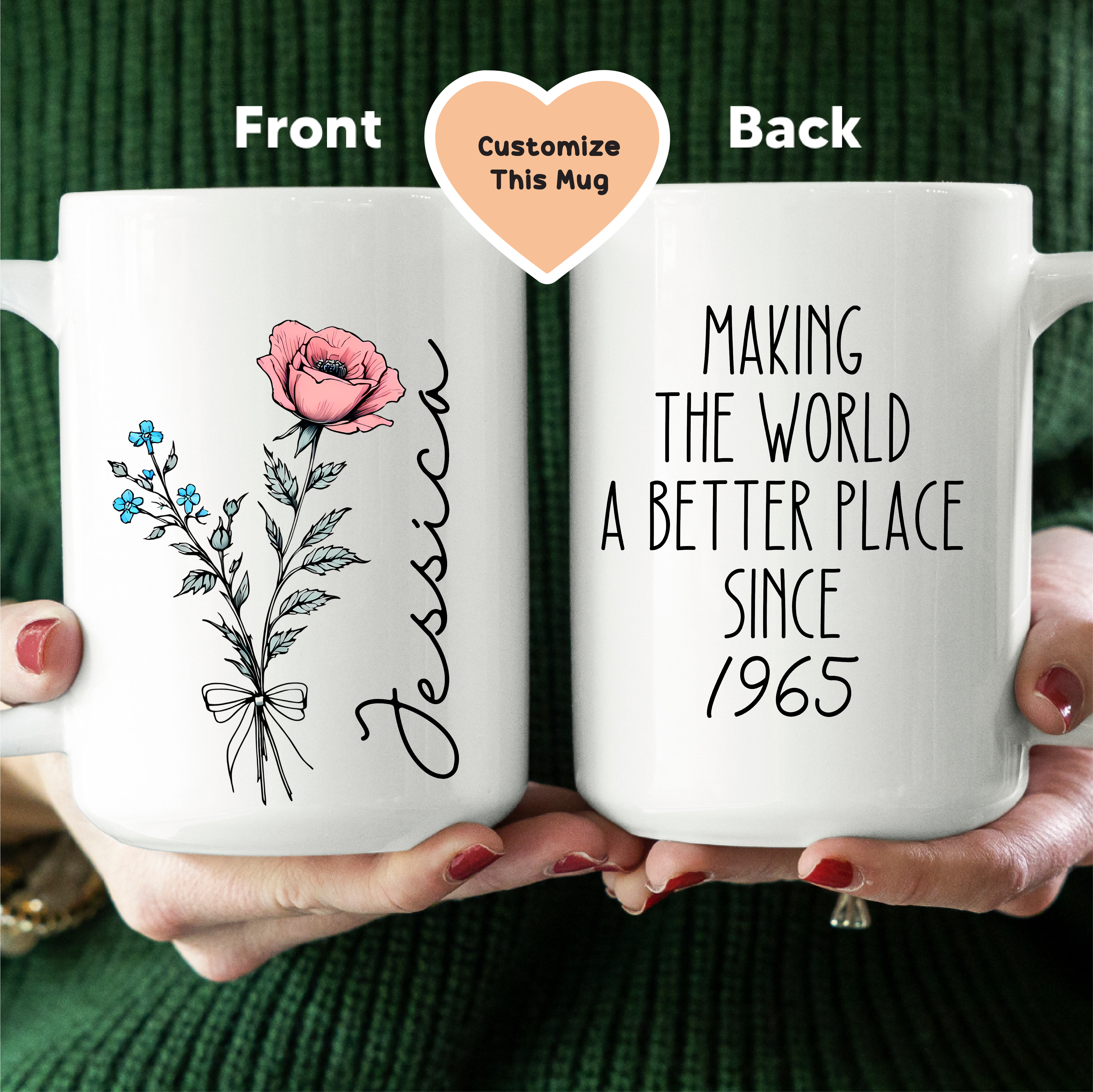 Custom 60th Birthday Happy 60th Gift Mug