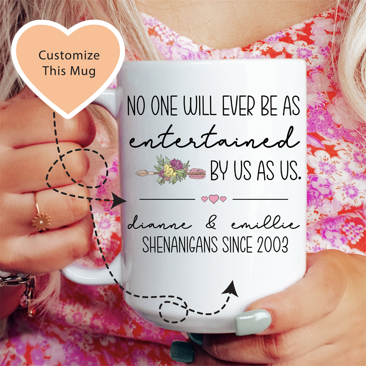 No One Will Ever Be As Entertained By Us As Us Friendship Custom Mug