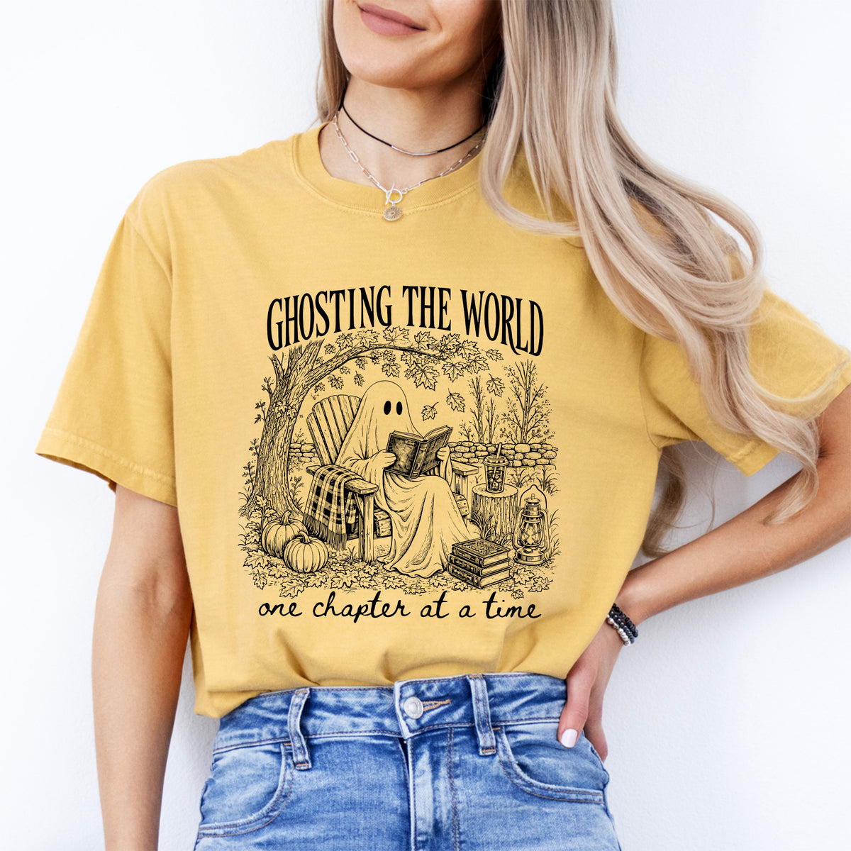 T-shirt de lecture fantôme tendance