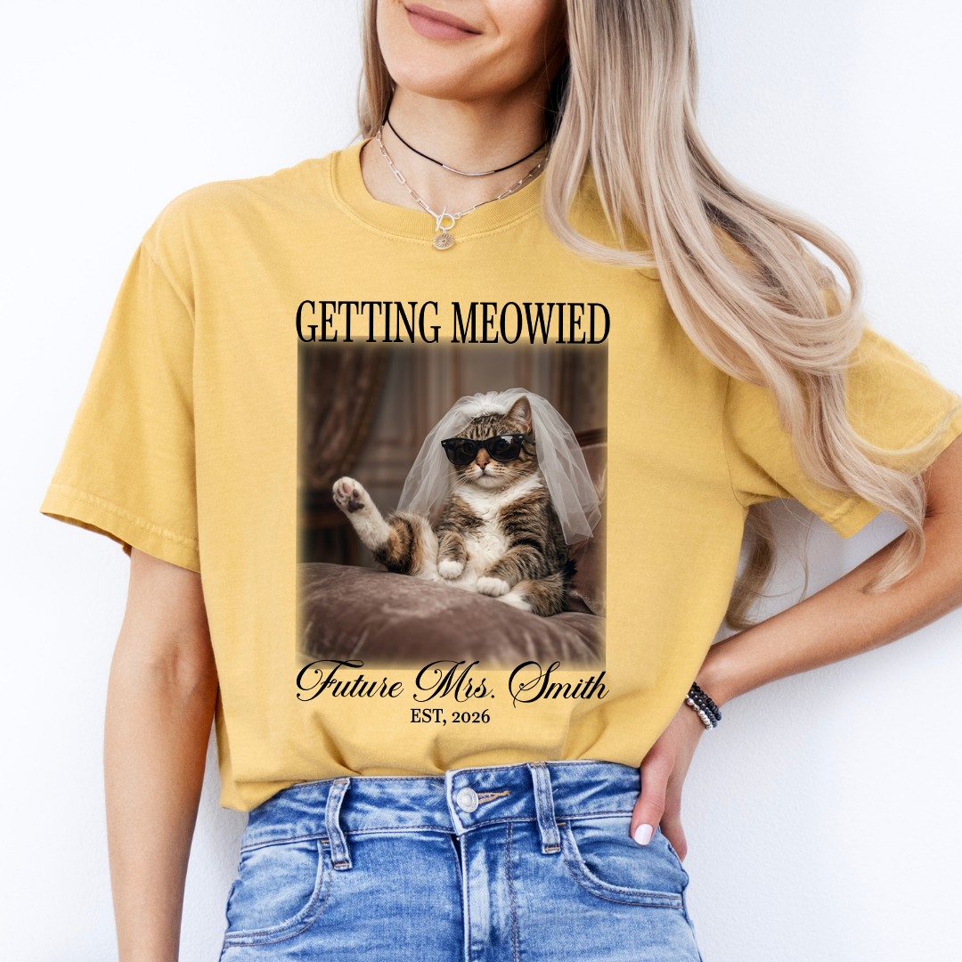 Personalized Getting Meowied Future Mrs Tee