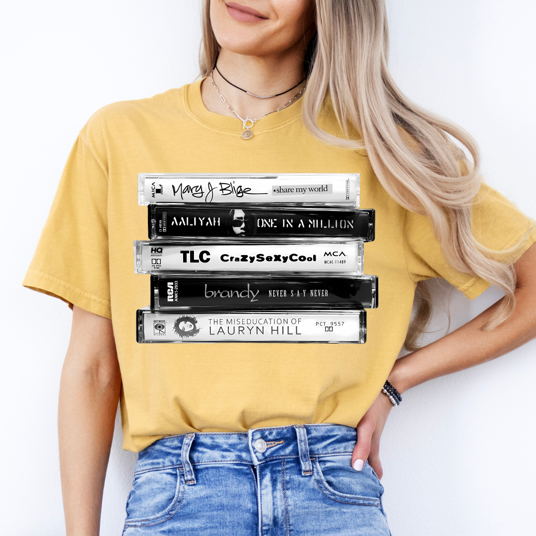 Vintage 90s Female Singers Cassette Tee