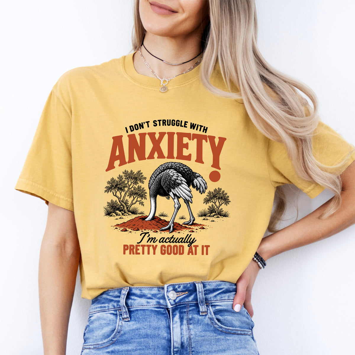 T-Shirt „Ich habe keine Probleme mit Angst“