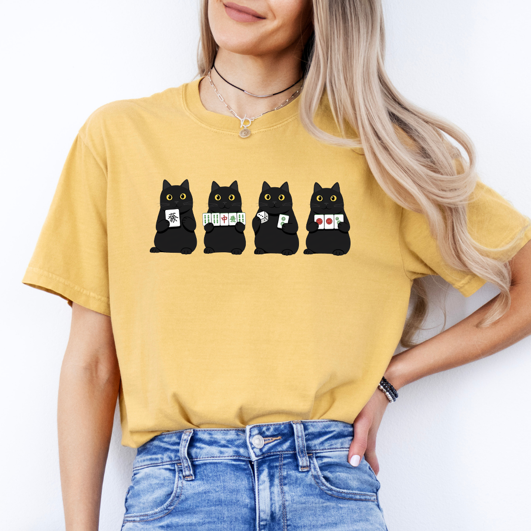 Mahjong Black Cat Tee