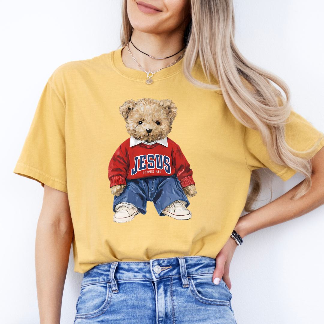 Jesus Loves Me Teddy Bear Tee