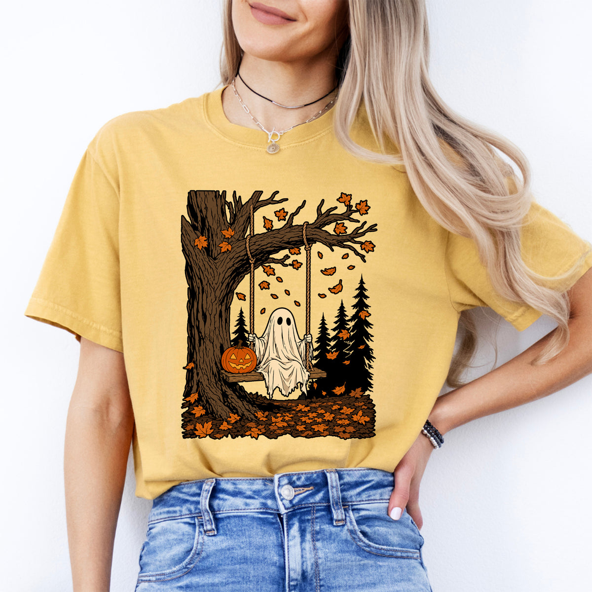 Camiseta vintage de Halloween con fantasma de los 90s