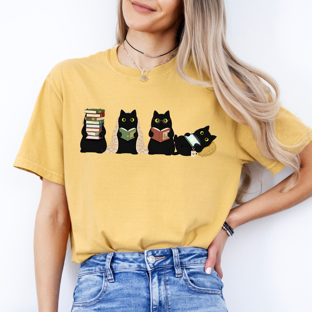 Camiseta de lectura Gatos Negros