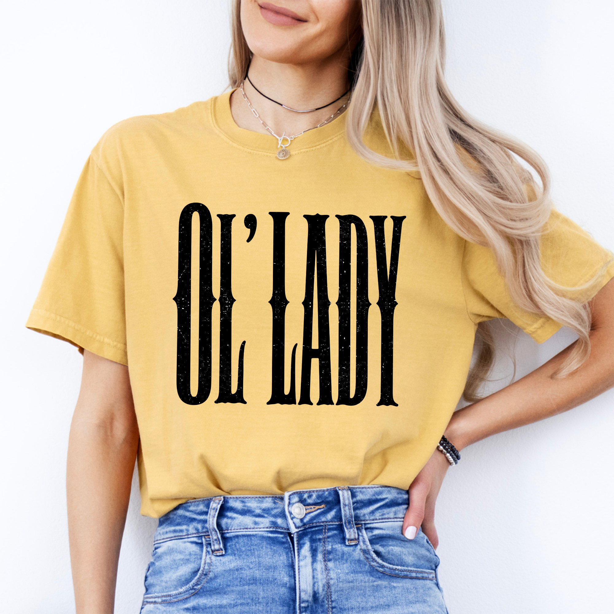Camiseta de señora mayor