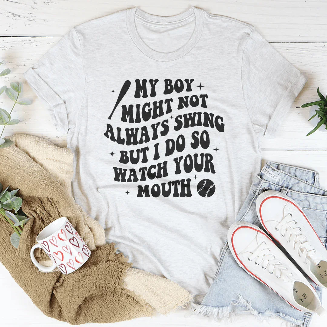 My Boy Might Not Always Swing Tee Ash / S Peachy Sunday T-Shirt