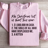 My Christmas List Sweatshirt Light Pink / S Peachy Sunday T-Shirt