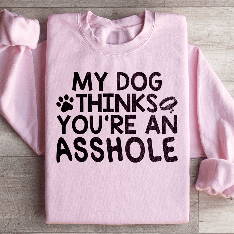 My Dog Thinks You're An Sweatshirt Light Pink / S Peachy Sunday T-Shirt