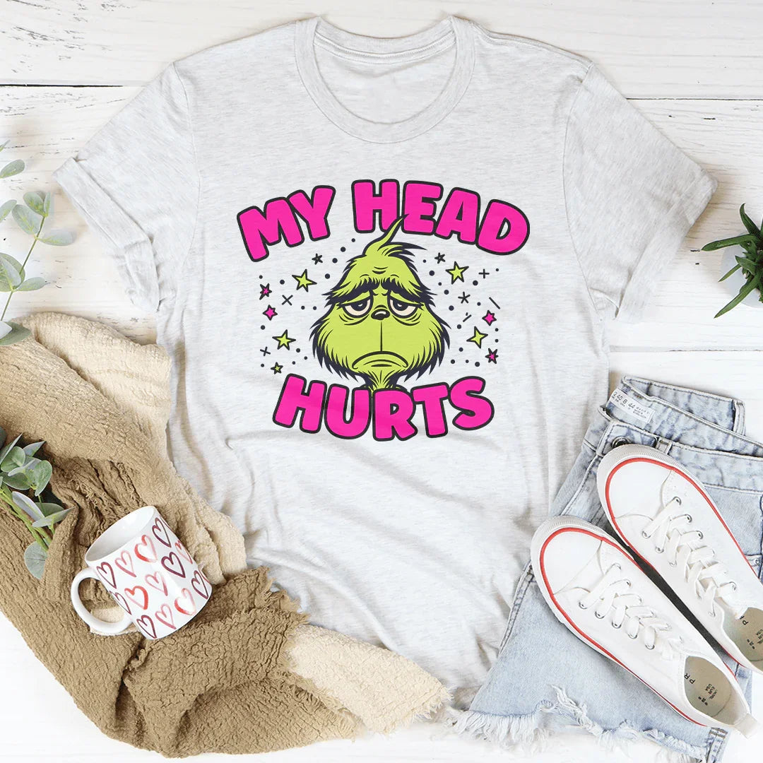 My Head Hurts Tee Ash / S Printify T-Shirt T-Shirt